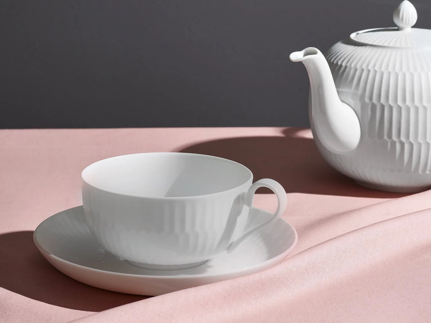 Nymphenburg Orion café au lait kop hvid biskuit