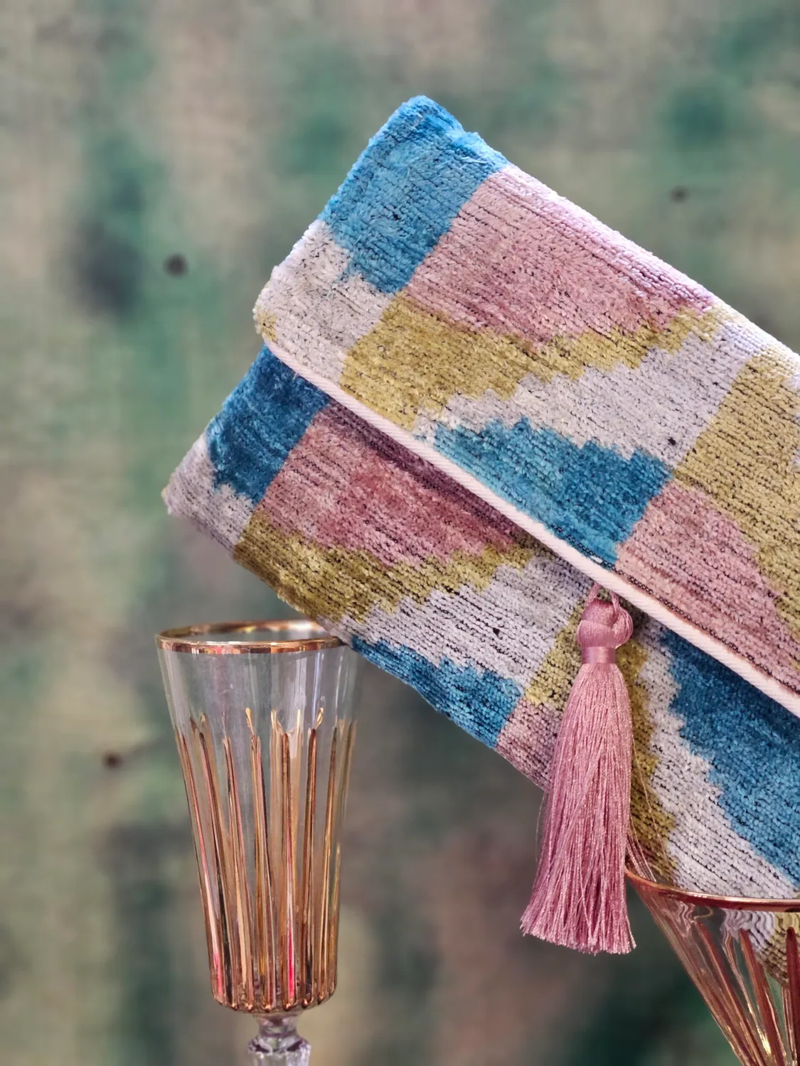 Les Ottomans Velluto di Seta #200 clutch silkevelour ikat