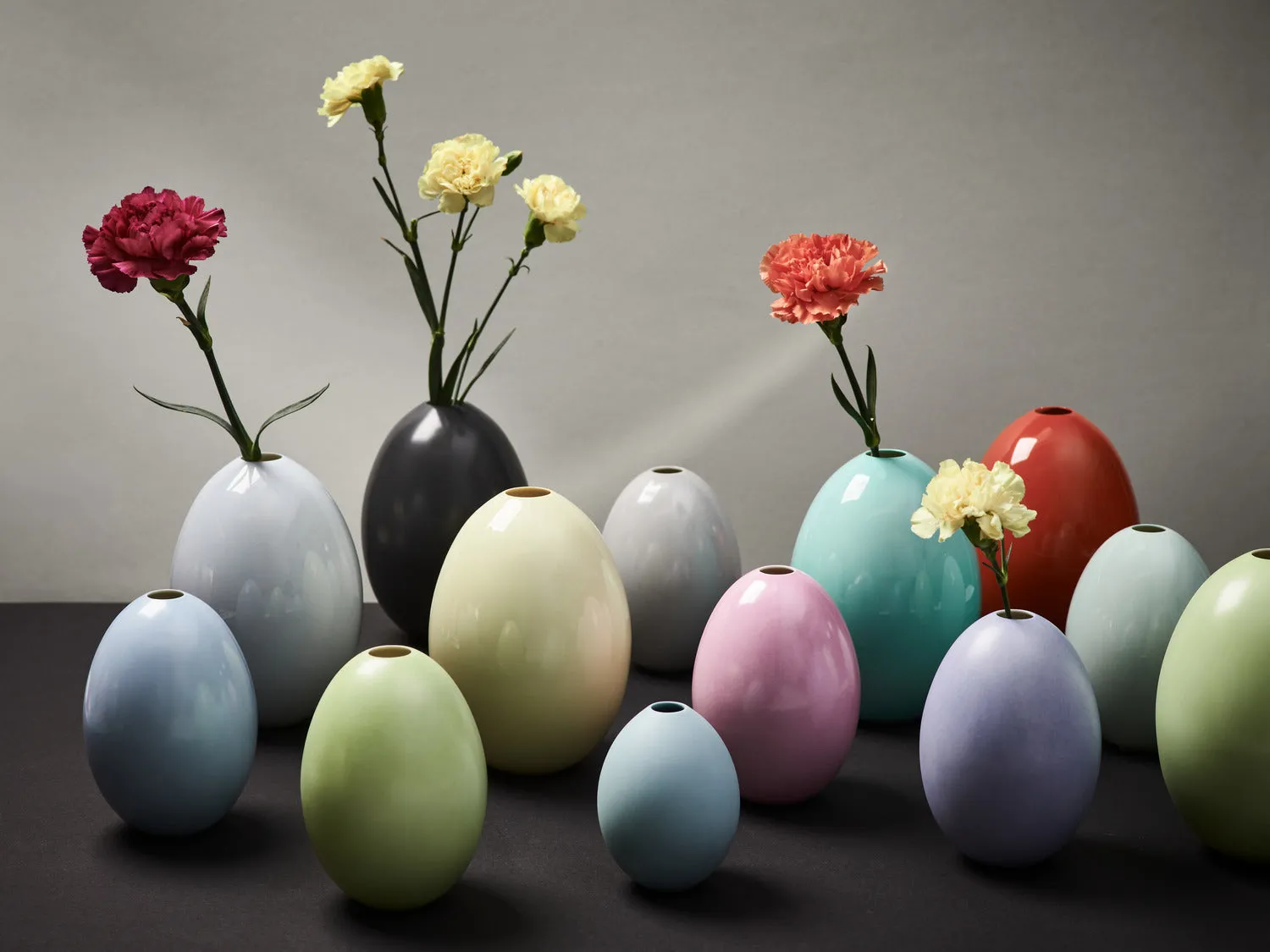 Nymphenburg Eivase M pistacie silkematt porcelæn