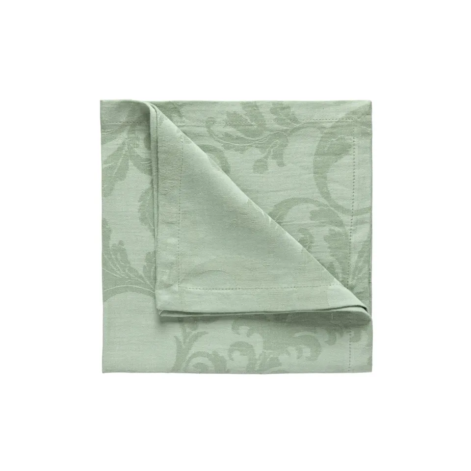 Costa Nova Dalia bordløber grøn hør-bomuld jacquard