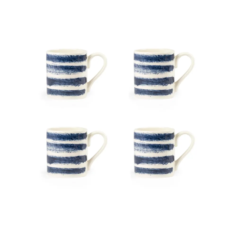 1882-Ltd Indigo Rain Tankard krus 4 stk blå