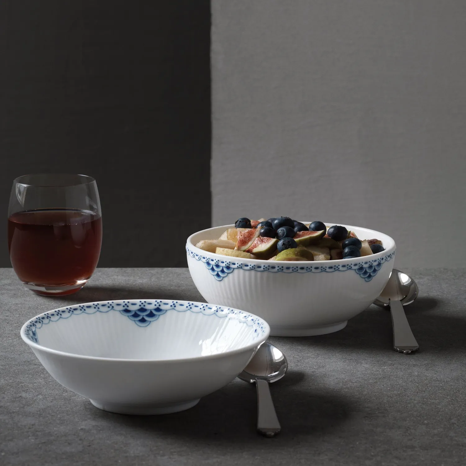 Kgl. Porcelæn Prinsesse skål 35 cl med blondekant