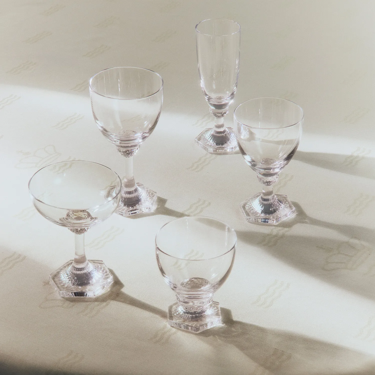Kgl. Porcelæn Aurora champagneglas 19,5 cl 2 stk mundblæst