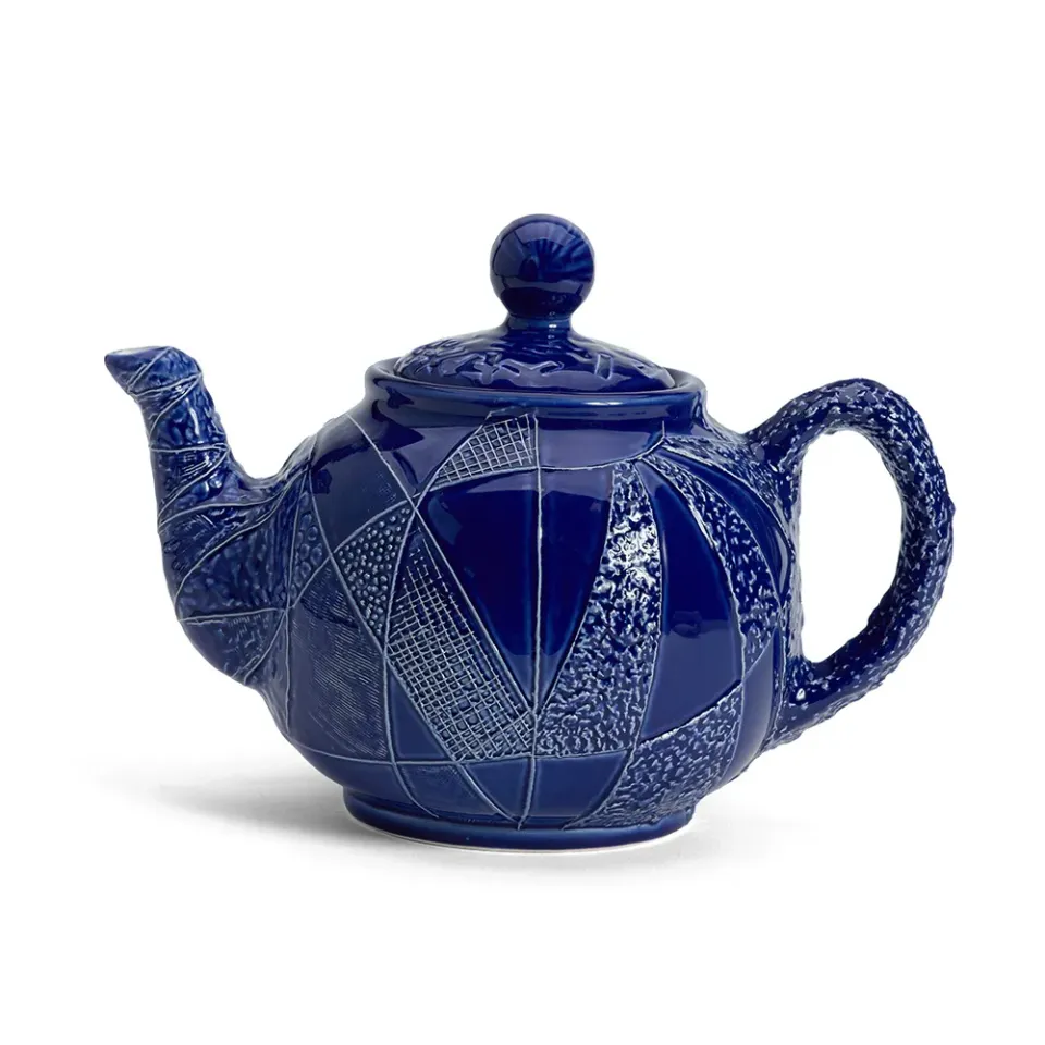 1882-Ltd Exquisite tepotte stentøj hvid