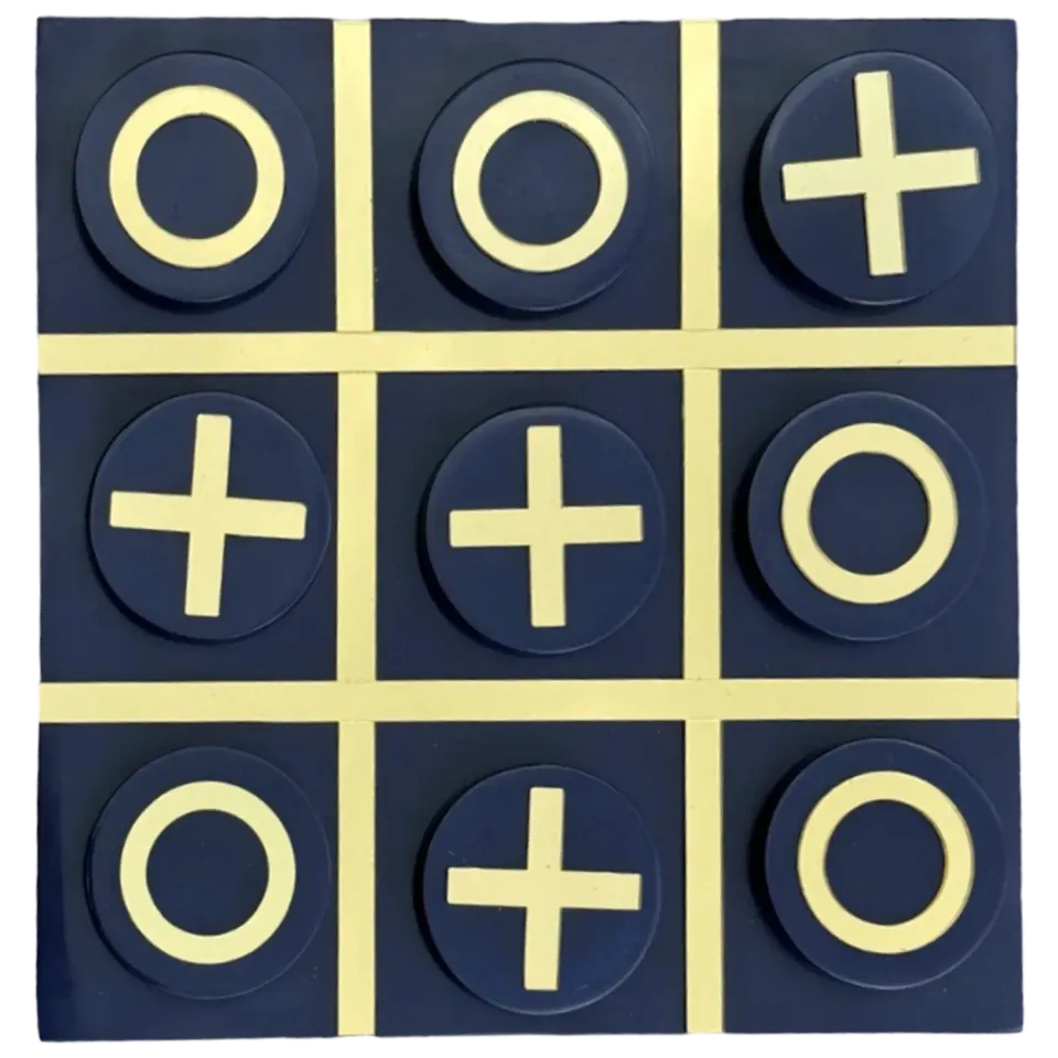 Les Ottomans Gioco del Tris kryds og bolle spil resin dekorativt