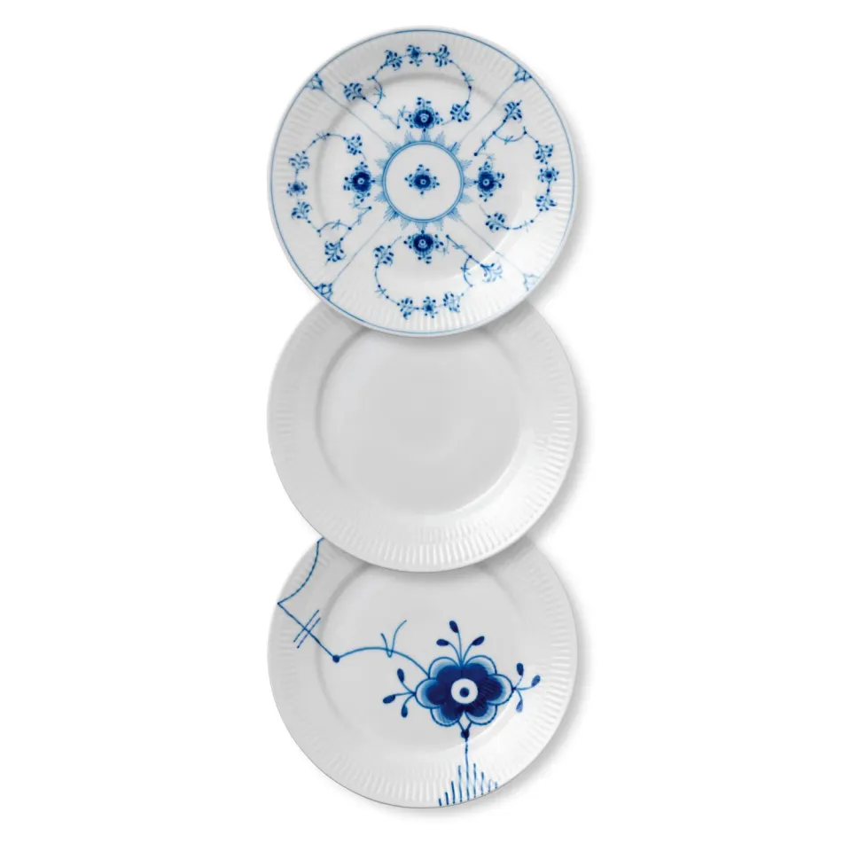 Kgl. Porcelæn Gifts with History tallerken 19 cm 3 stk sæt