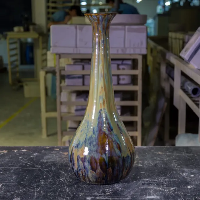 1882-Ltd Slim Neck vase stentøj smal hals