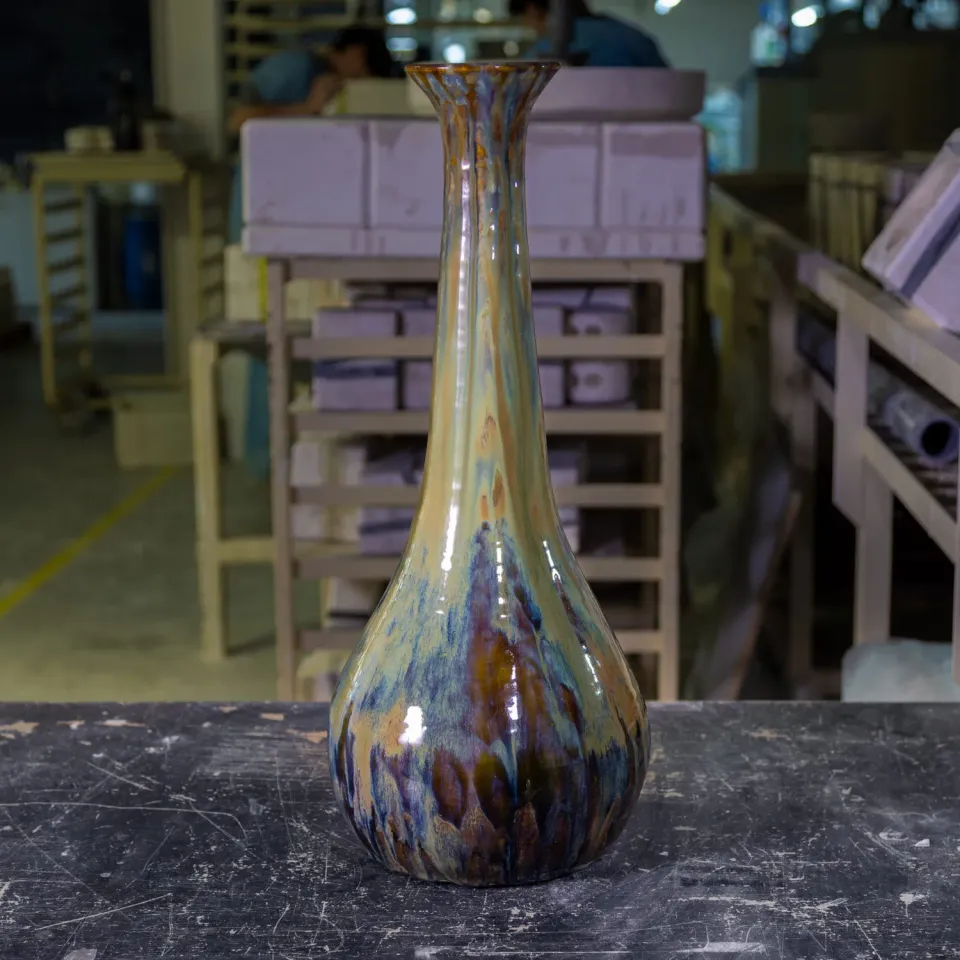 1882-Ltd Slim Neck vase stentøj smal hals