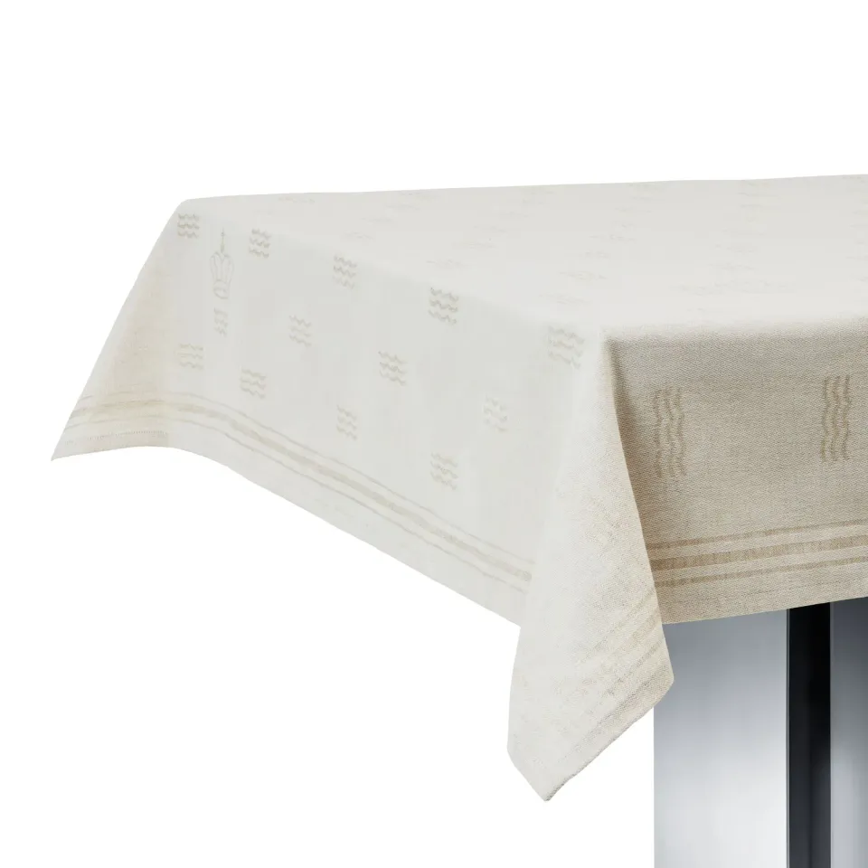 Royal Copenhagen Waves dug råhvid 270x145 cm hørblanding