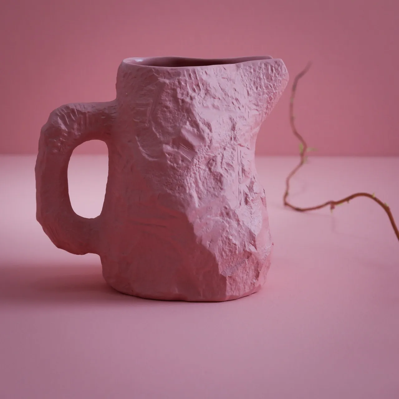 1882-Ltd Crockery Pink Jug kande lyserød stentøj
