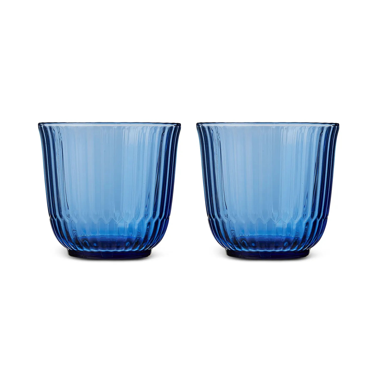 Kgl. Porcelæn Waves vandglas blå 20 cl 2 stk.