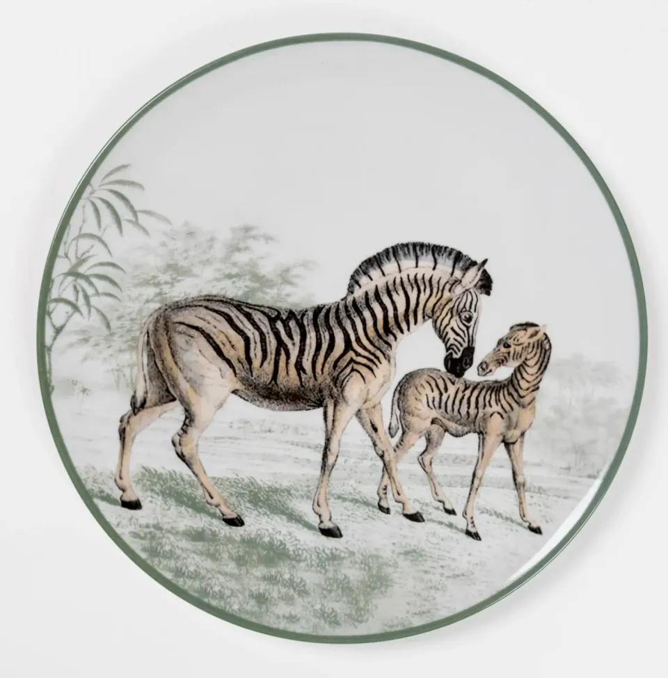 Les Ottomans La Menagerie Ottomane MEN14 desserttallerken porcelæn tropisk