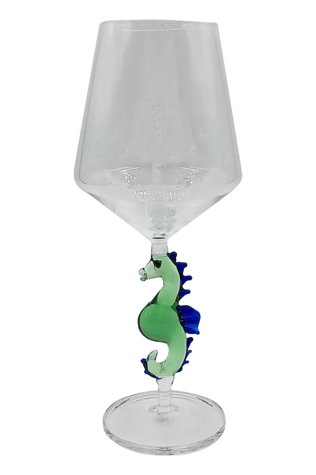 Les Ottomans Søhest vinglas glas håndlavet