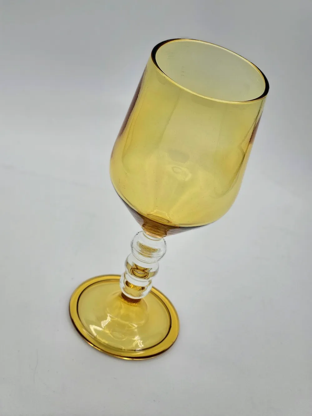 Les Ottomans Perle vinglas gul mundblæst glas