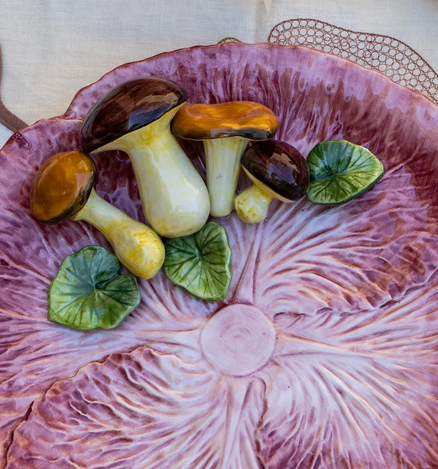 Les Ottomans Radicchio RD08 fad håndmalet keramik grøn