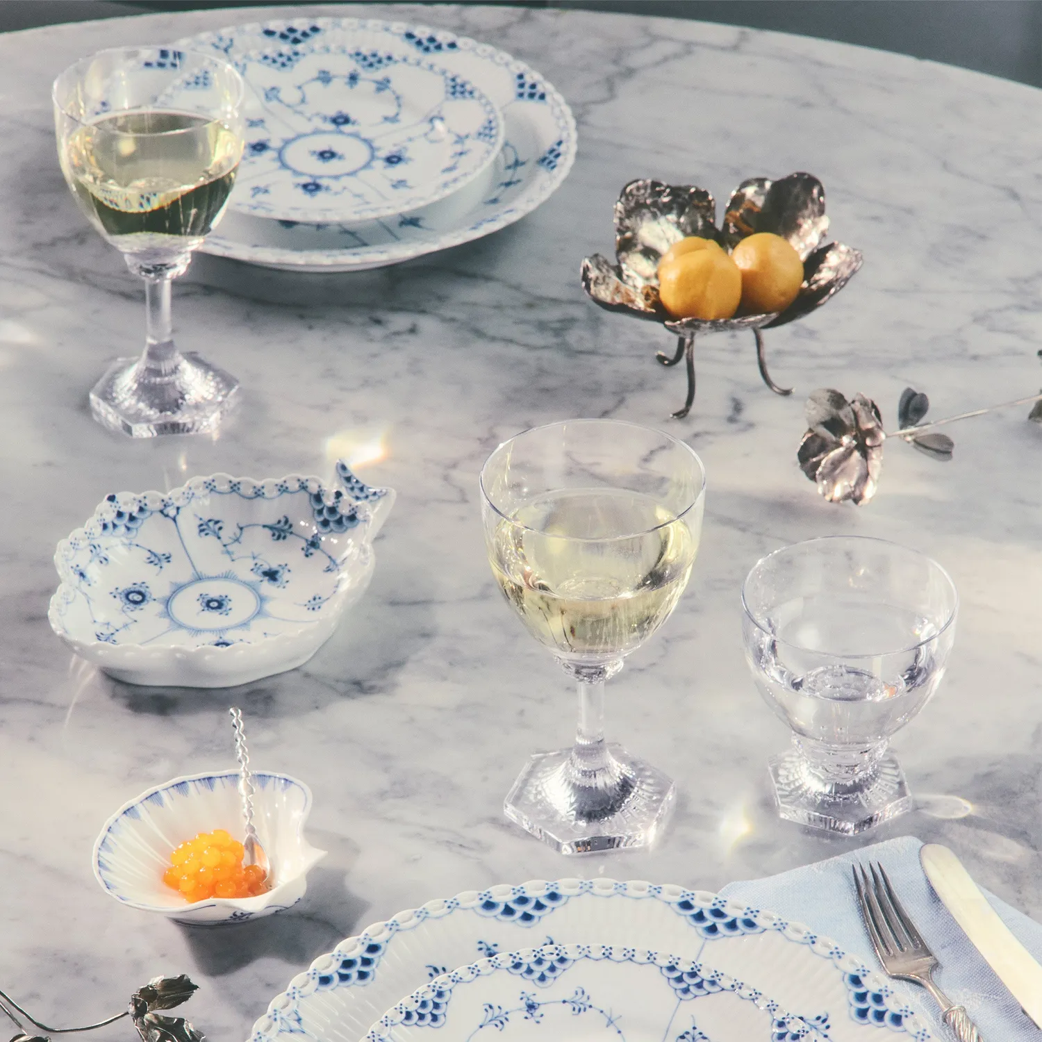 Kgl. Porcelæn Aurora vinglas 30 cl 2 stk krystal