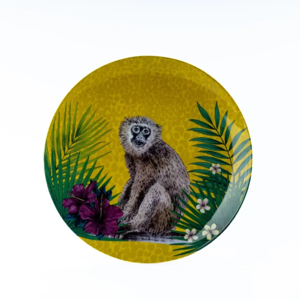 Les Ottomans Monkey flad tallerken porcelæn