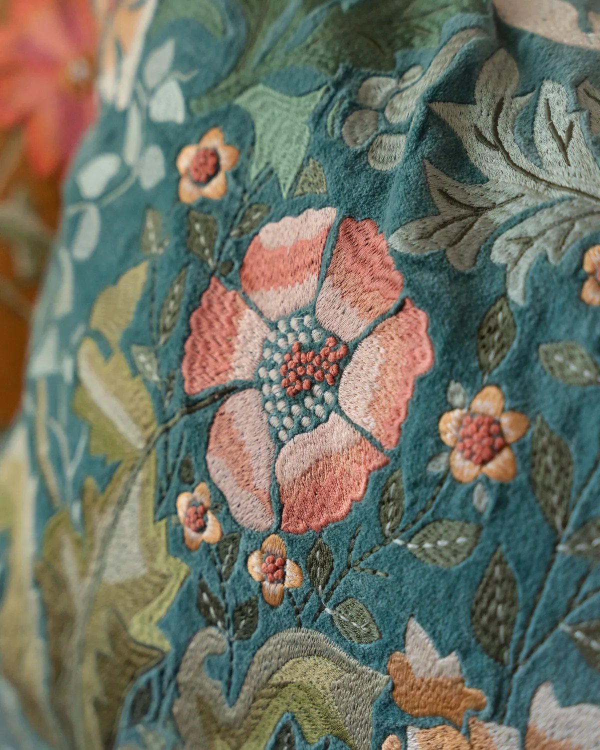 Les Ottomans EBC93 pudebetræk velour broderet