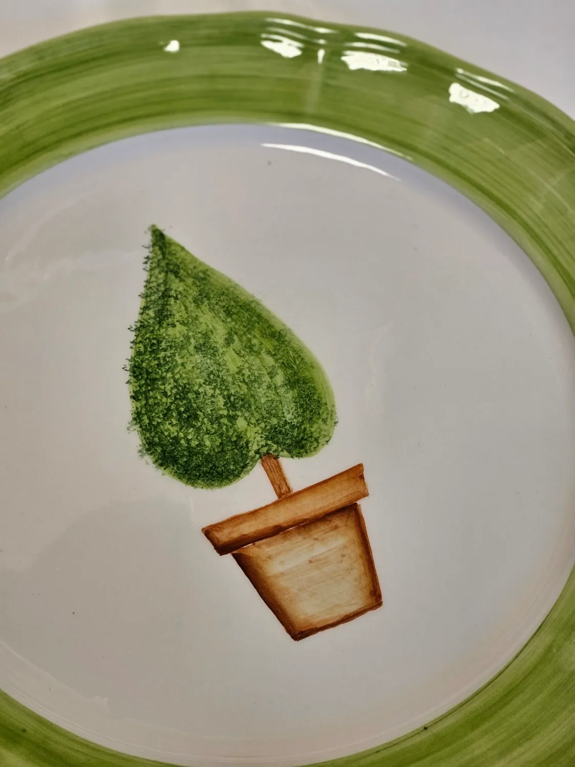 Les Ottomans Topiaria Verde dæktallerken keramik
