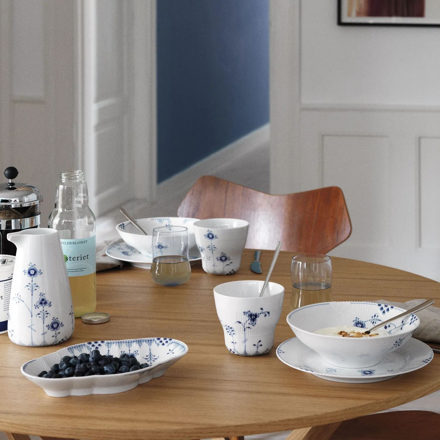 Kgl. Porcelæn Blå Elements termokrus 35 cl dobbelt