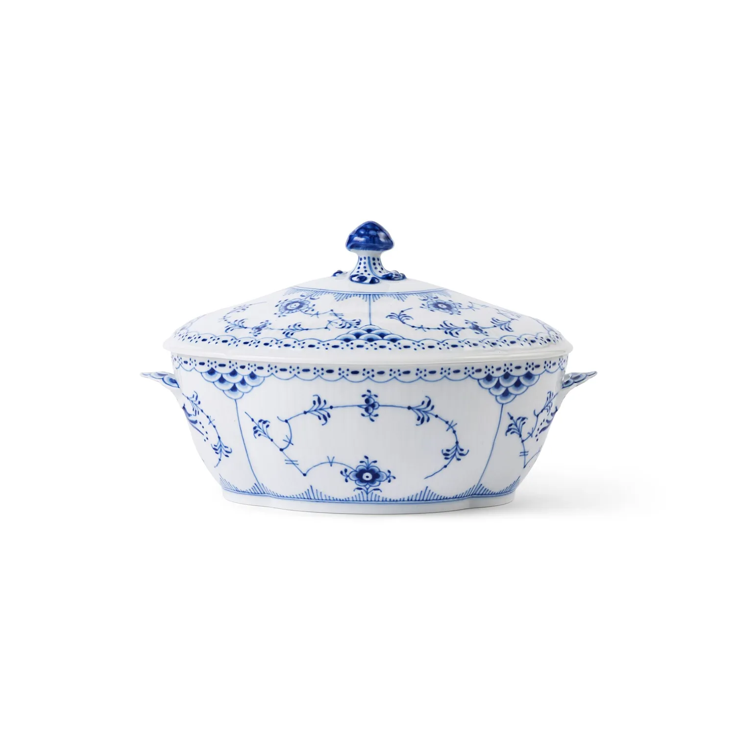 Royal Copenhagen Halvblonde terrin med låg håndmalet 59 cl