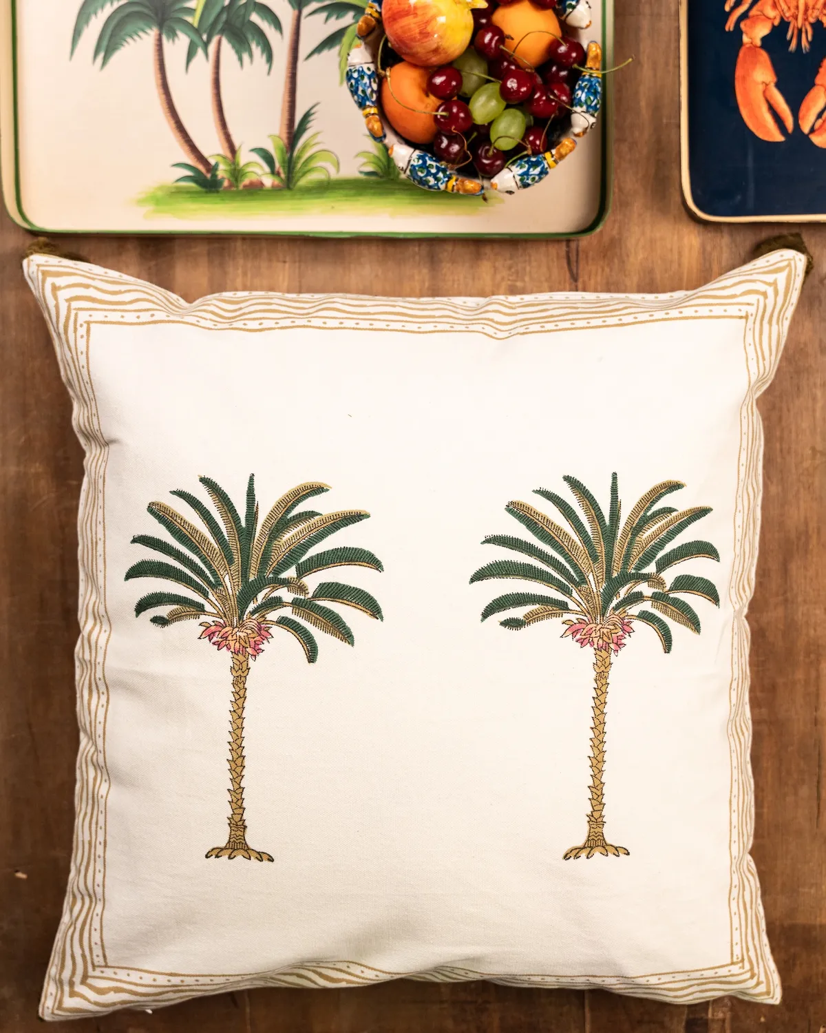 Les Ottomans Palm THC01 pudebetræk palme bomuld