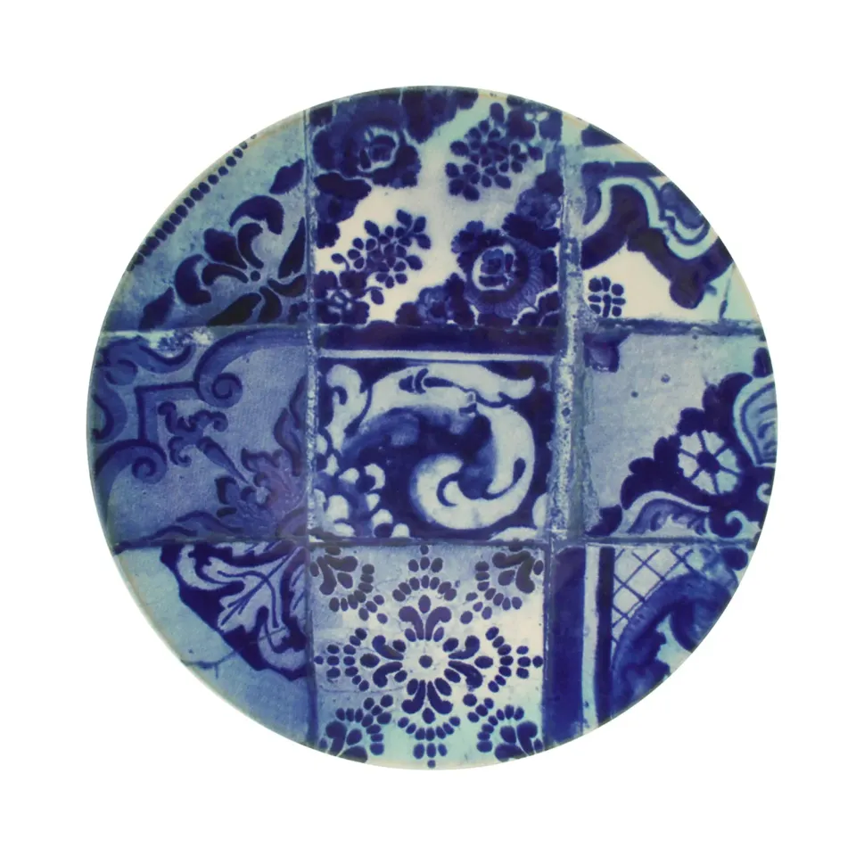 Costa Nova Lisboa serveringstallerken Blue Tile stentøj