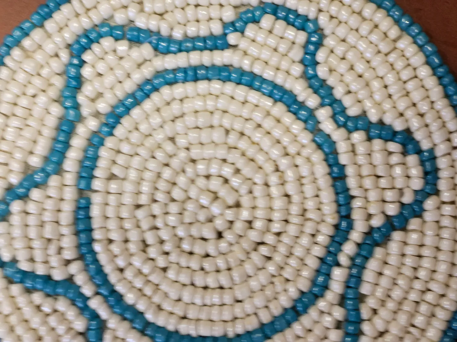 Les Ottomans broderede glasbrikker sæt 4 stk med perler