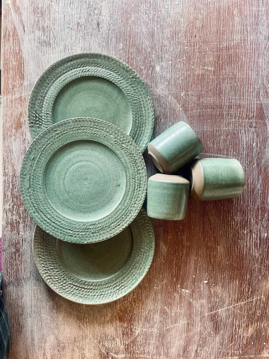 Marie Debié Ceramics Green tallerken 23 cm stentøj