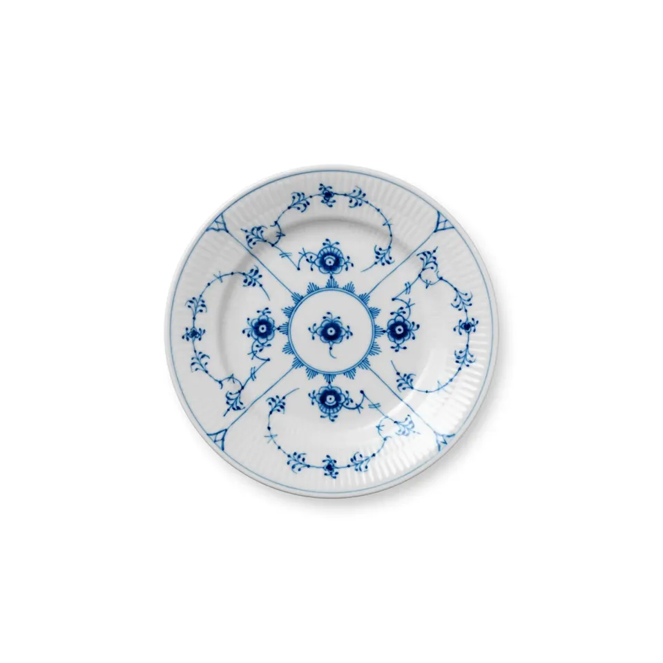 Royal Copenhagen Musselmalet Riflet tallerken 17 cm