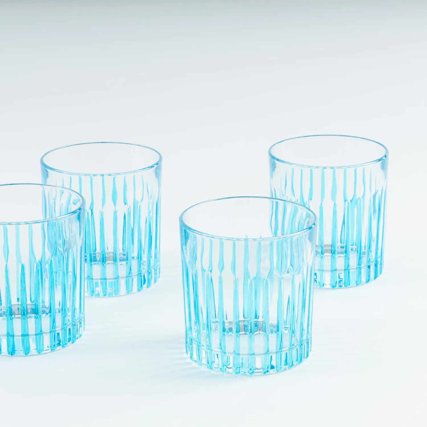 Les Ottomans CGT02 tumbler glas blå sæt 4 stk håndmalet