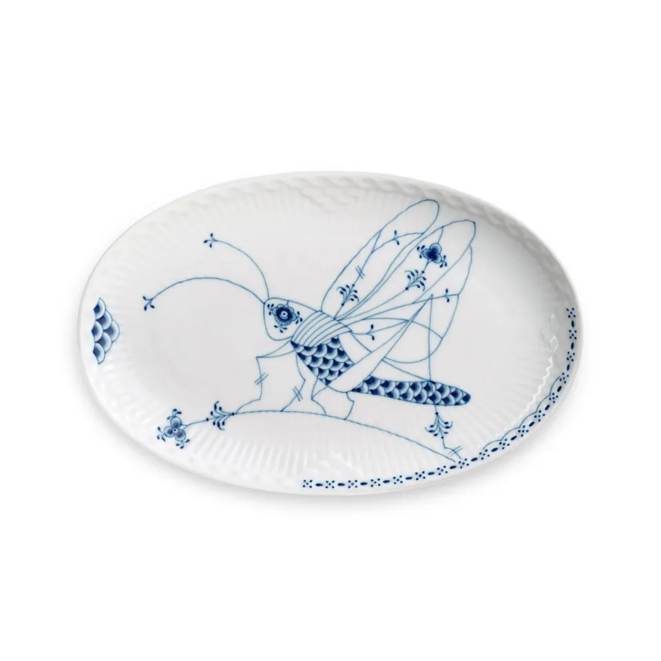Kgl. Porcelæn Royal Creatures Græshoppe asiet 23,5 cm