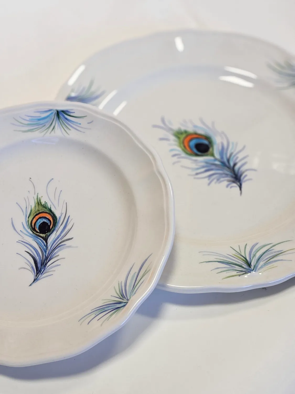 Les Ottomans Peacock tallerken keramik håndmalet
