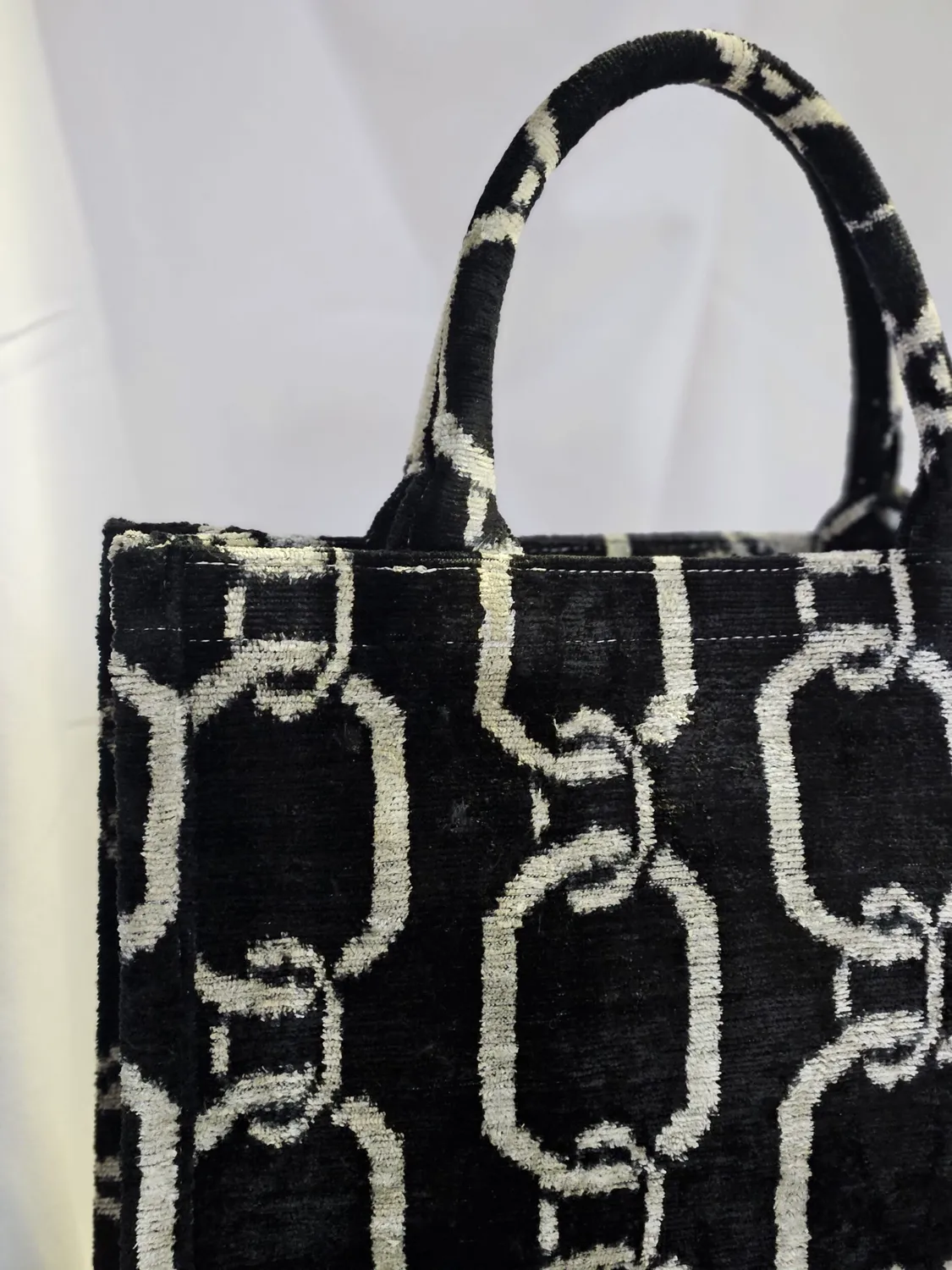 Les Ottomans stor tote silkevelour nr. 07 ikat