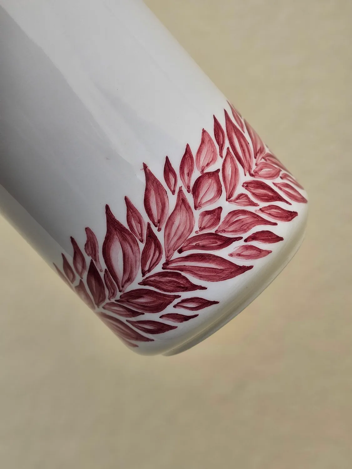 Les Ottomans vase keramik håndmalet grøn palme