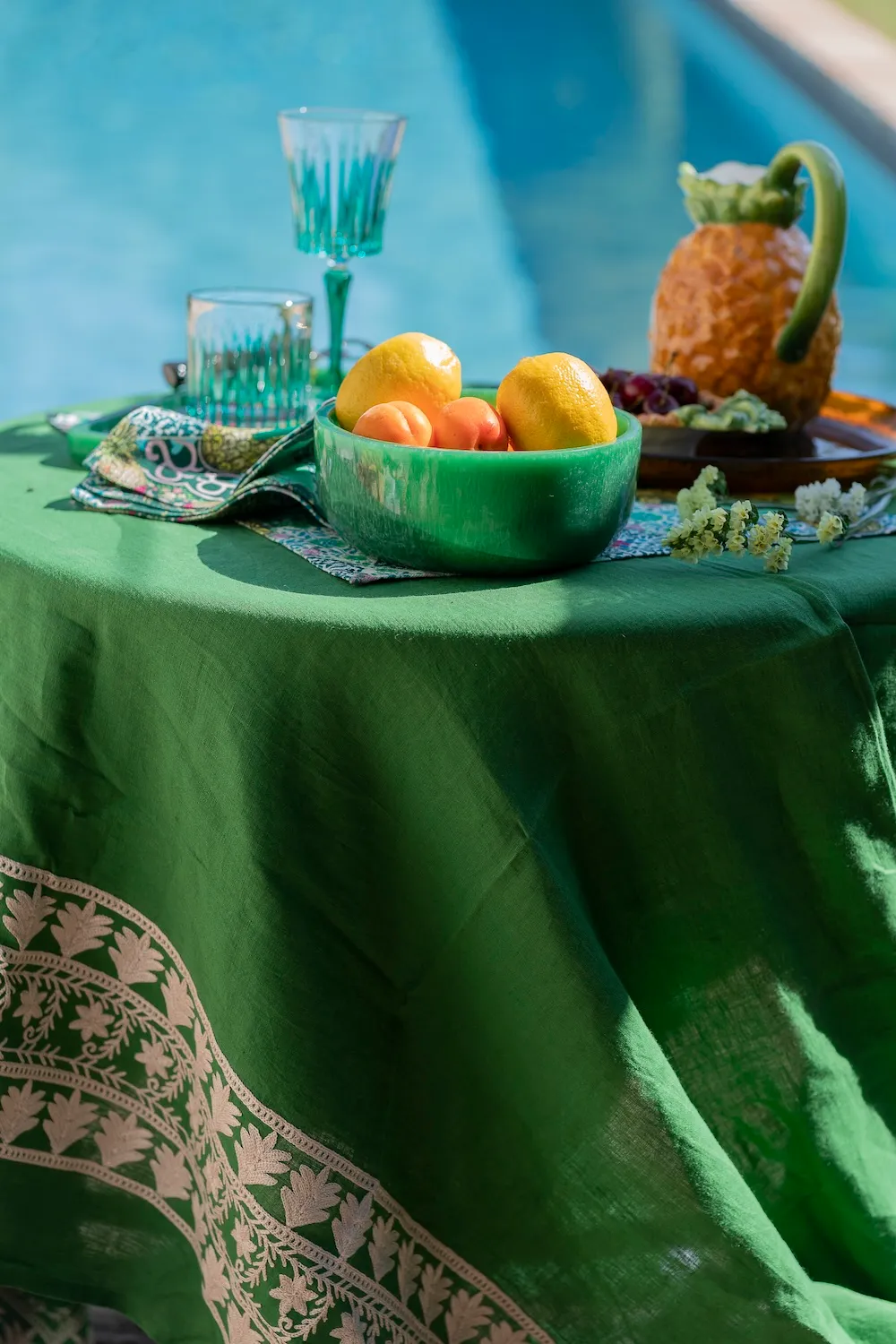 Les Ottomans Resina Verde GRE03 skål grøn resin