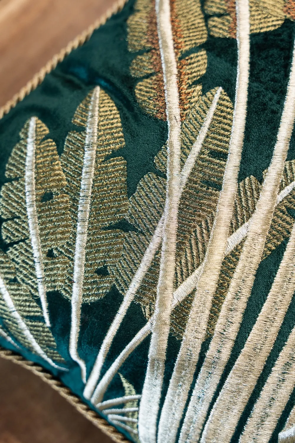 Les Ottomans EBC81 pudebetræk velour palme