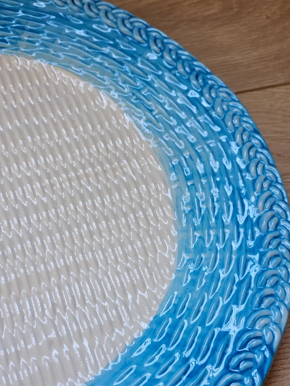 Les Ottomans Wicker Blu tallerken keramik blå