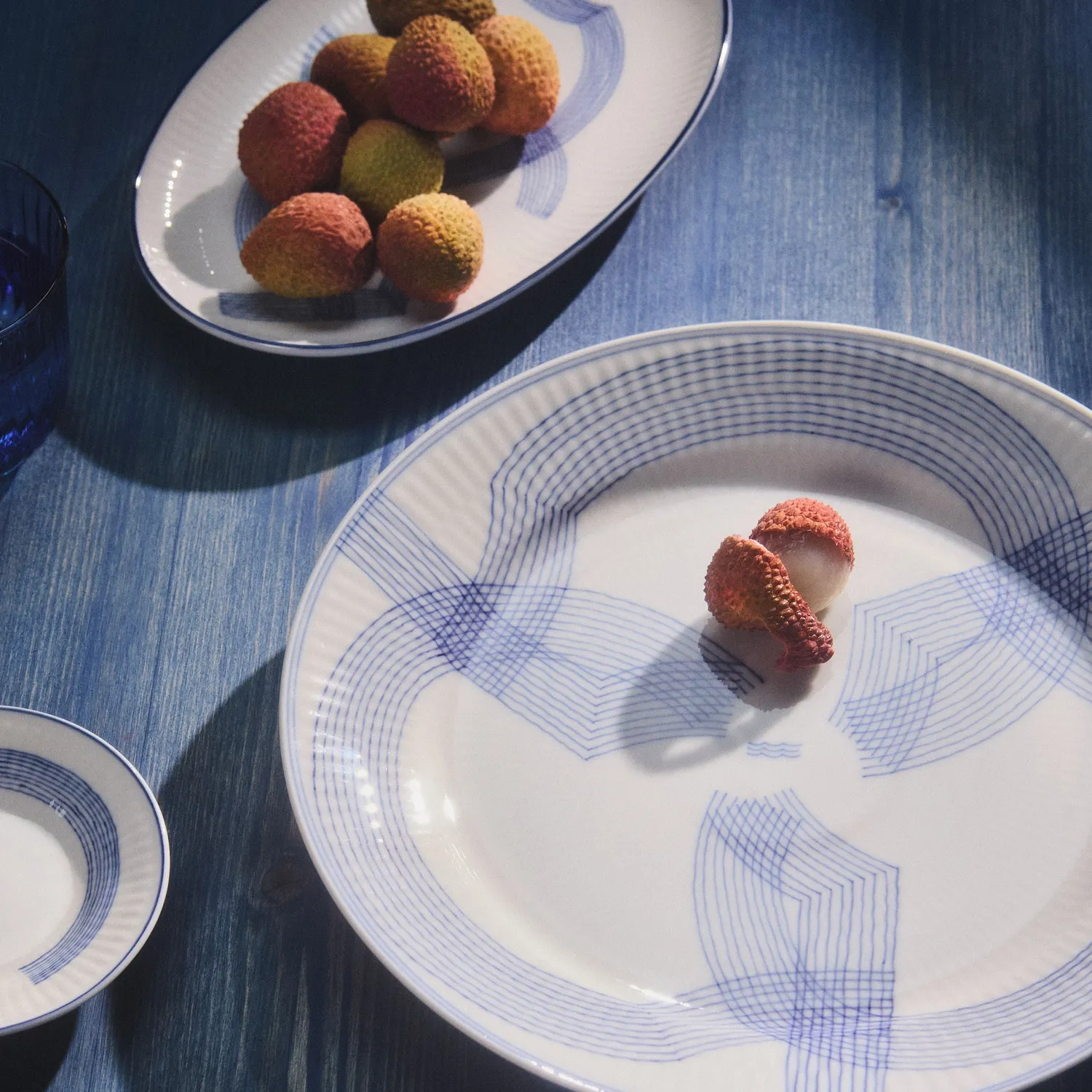 Kgl. Porcelæn MOTIF tallerken 27 cm hvid riflet