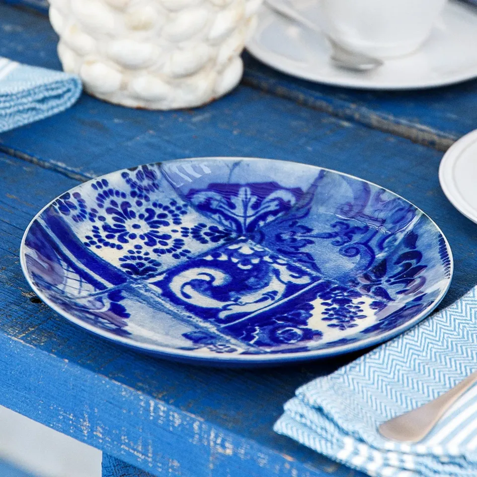 Costa Nova Buffet Plate Lisboa Tallerken Blue Tile blank