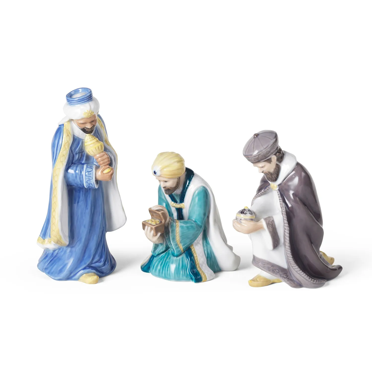 Kgl. Porcelæn Figurer De Tre Vise Mænd 3 stk