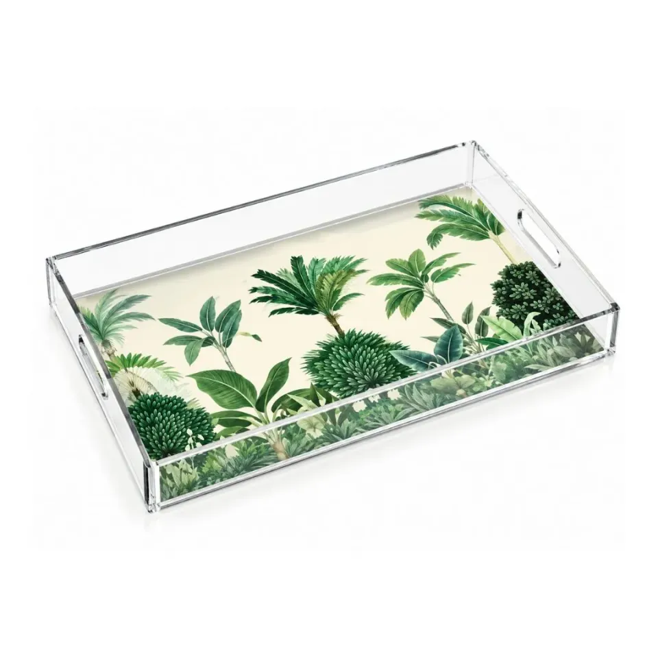 Les Ottomans LTT04 serveringsbakke Tropical lakeret