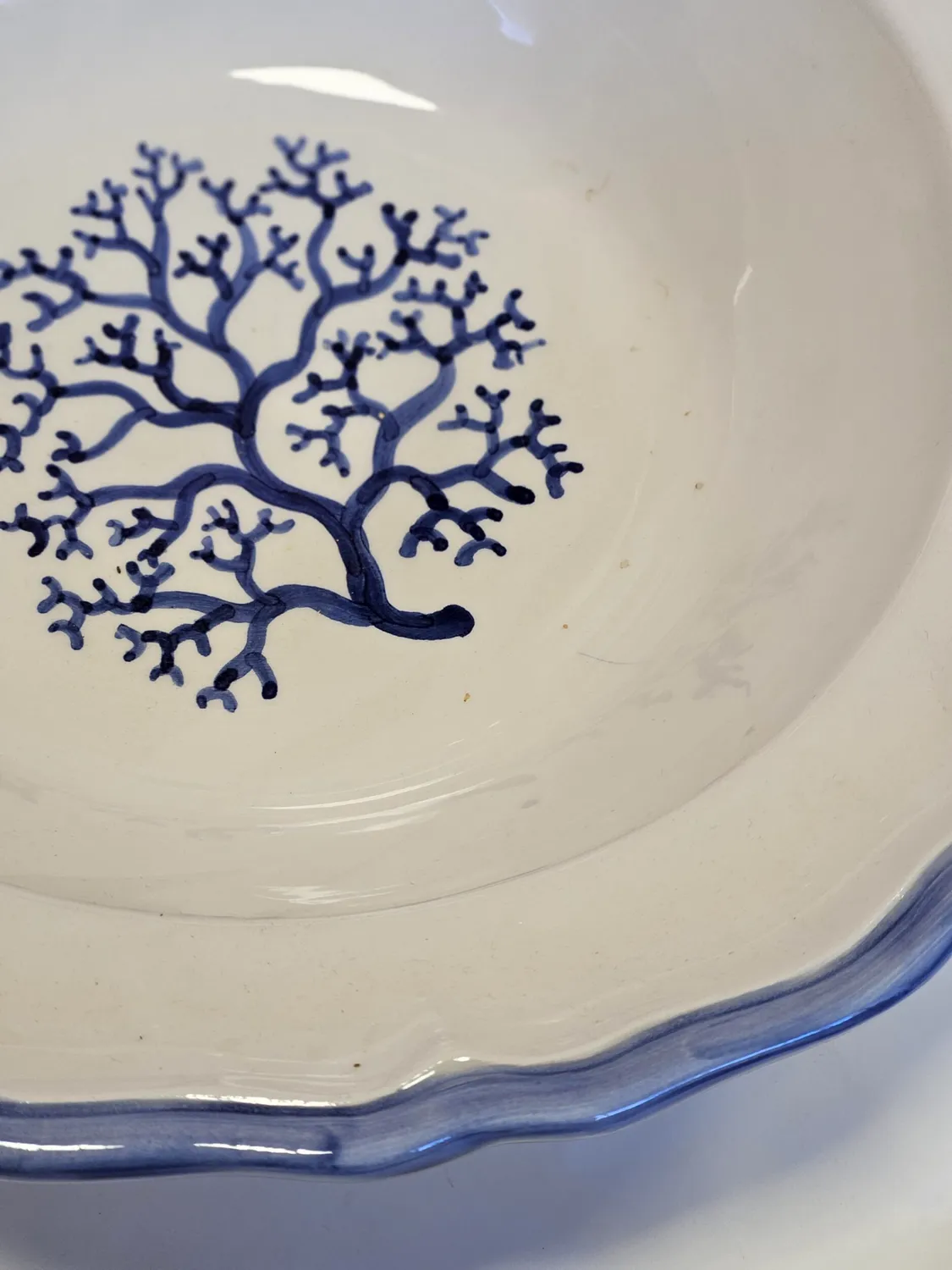 Les Ottomans Corallo Blu salatskål håndmalet