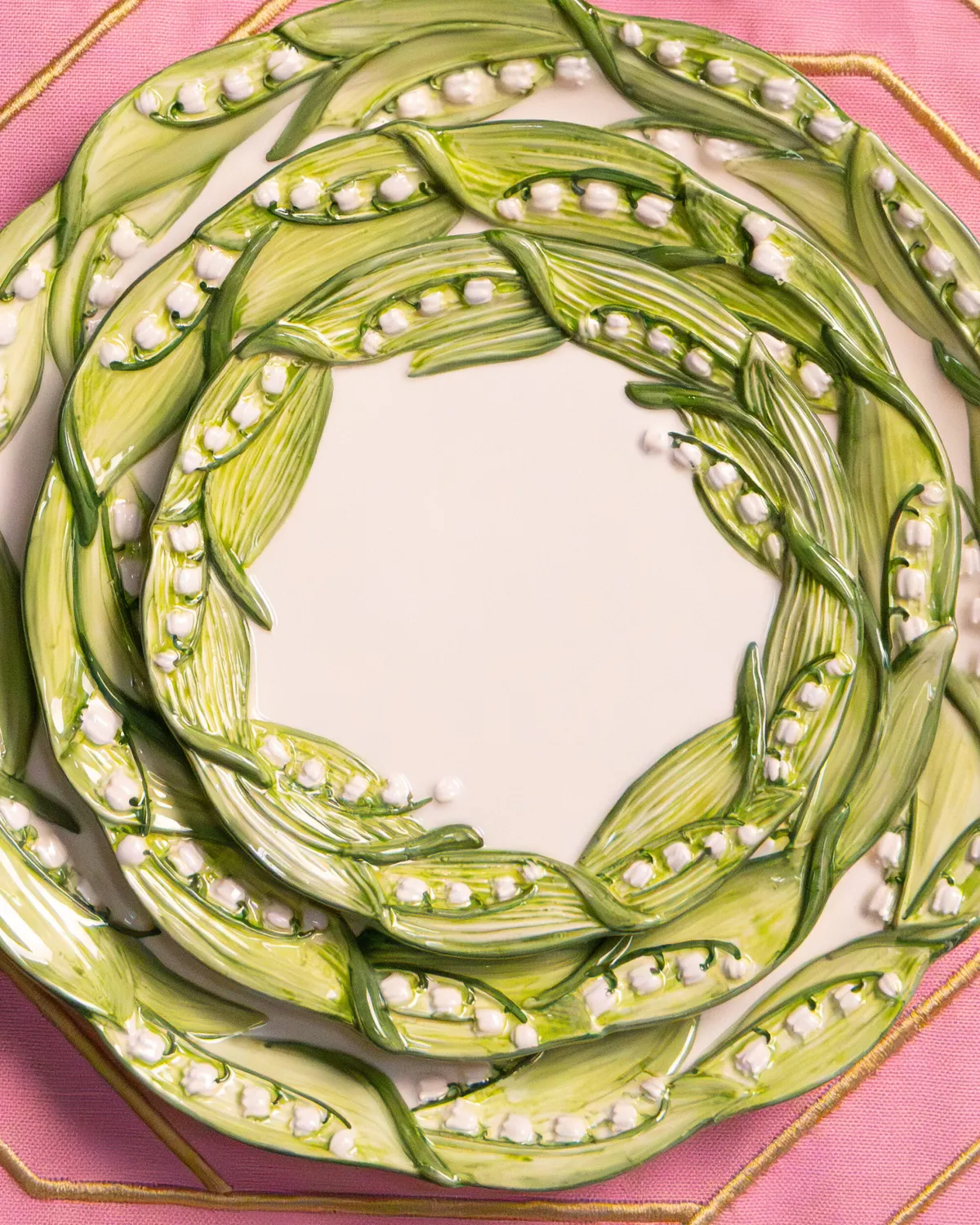 Les Ottomans Lily of the Valley brødtallerken keramik