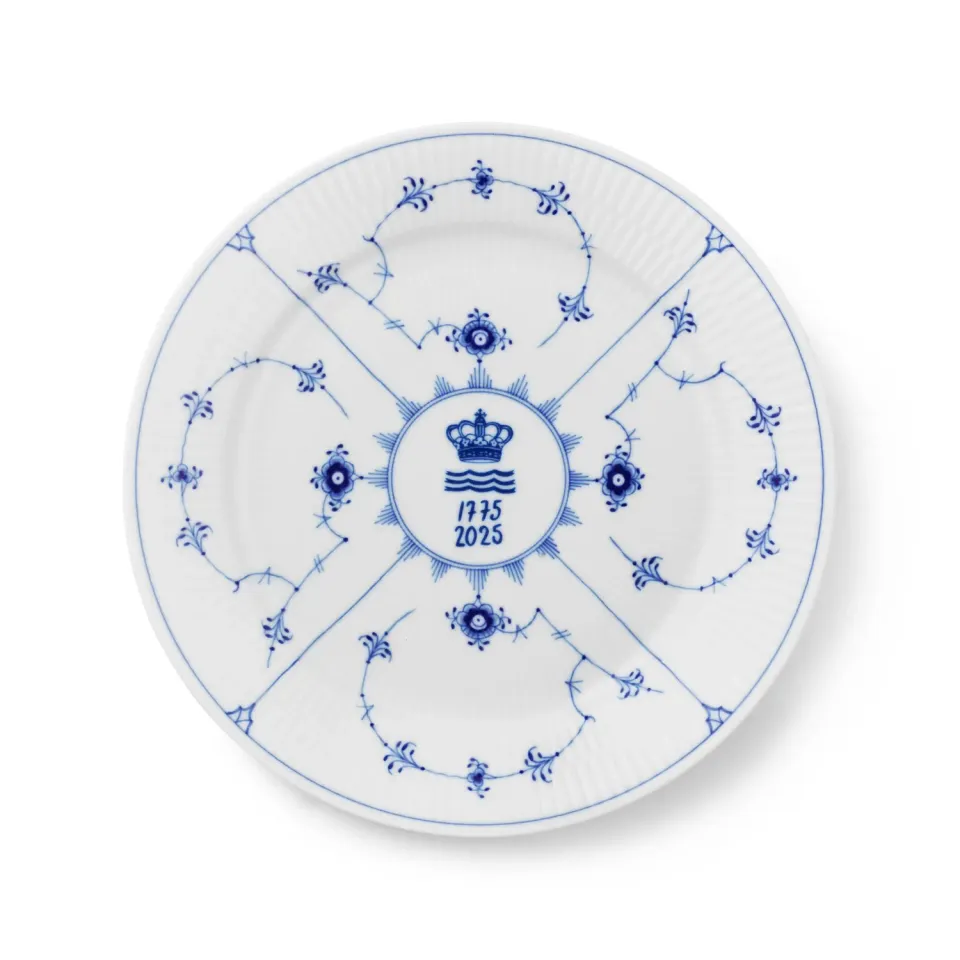 Kgl. Porcelæn Musselmalet tallerken 27 cm jubilæum