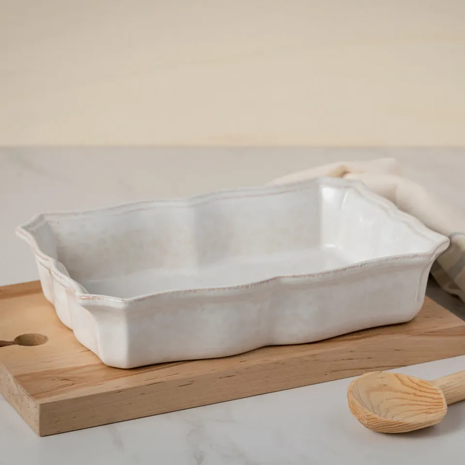 Costa Nova Impressions Rectangular Baker fad White blank