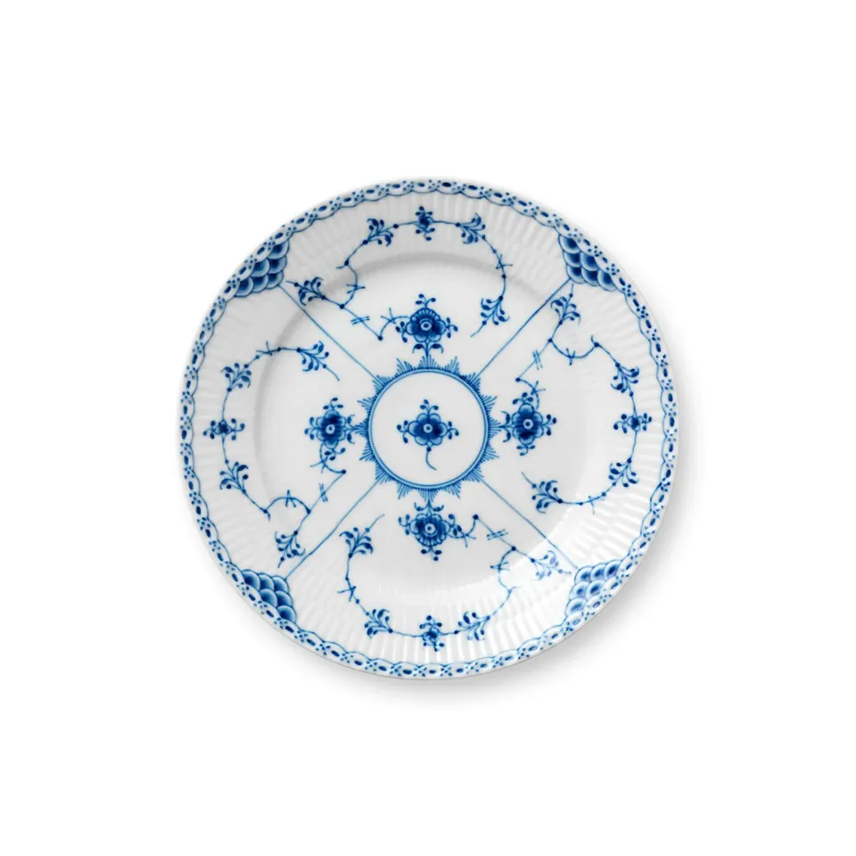 Kgl. Porcelæn Musselmalet Halvblonde tallerken 19 cm