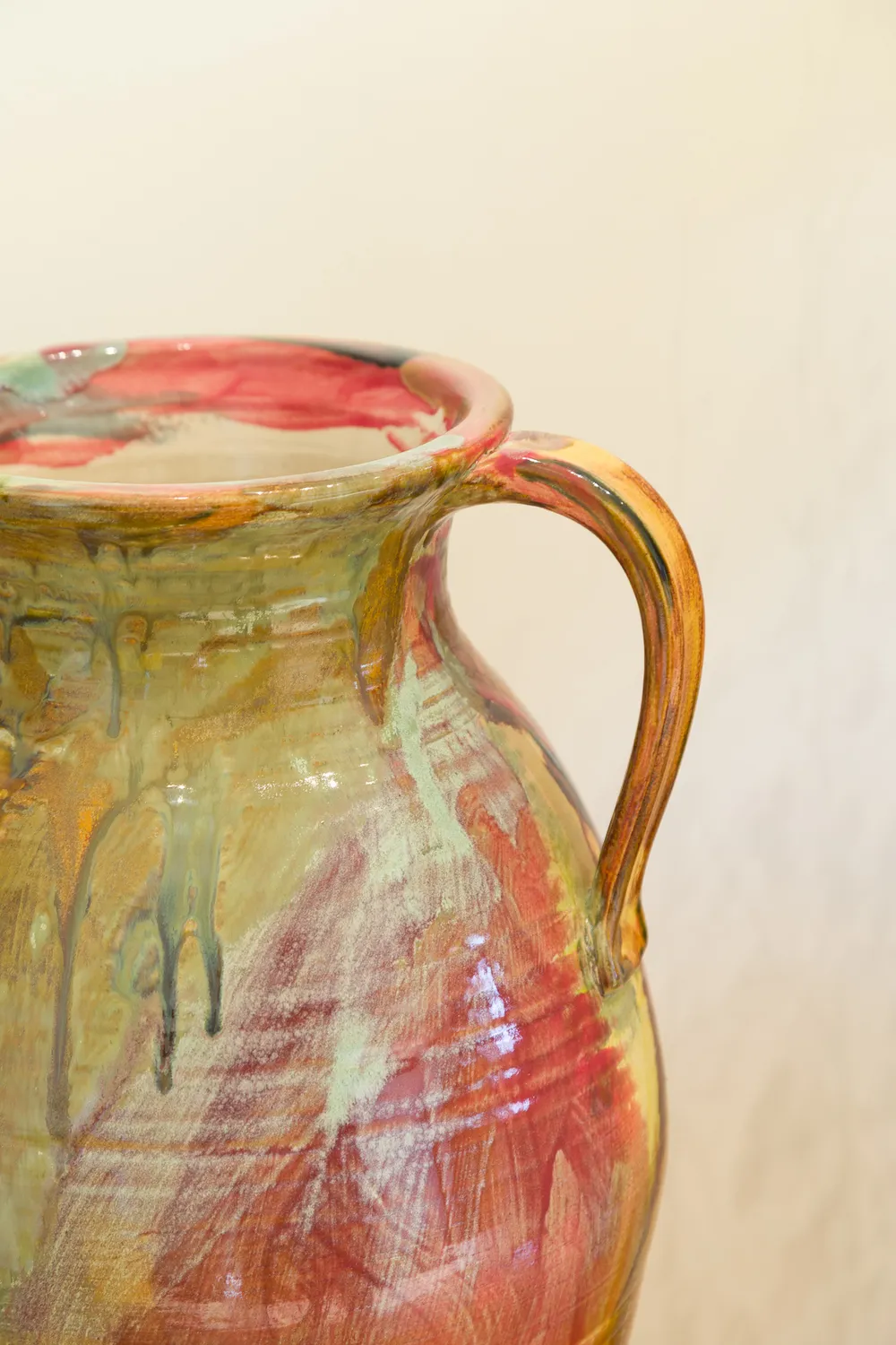 1882-Ltd vase med 2 hanke stentøj unika