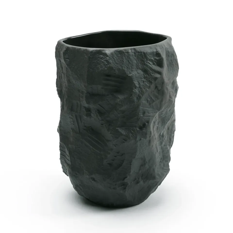 1882-Ltd Crockery vase høj sort til grene