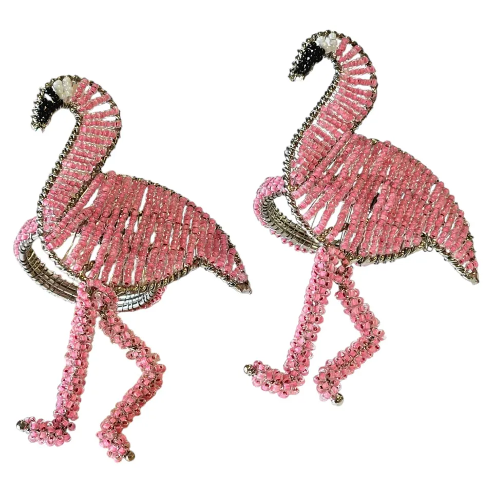 Les Ottomans servietringe perler flamingo 2 stk
